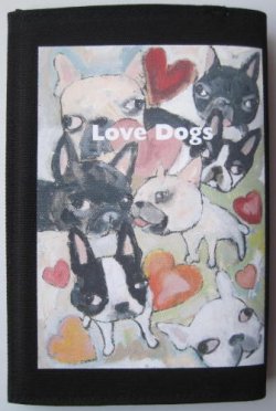 画像1: 文庫本ブックカバー(Love Dogs)