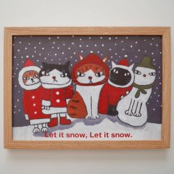 画像1: 「Let it snow,Let it snow.」ポスター(額付き)