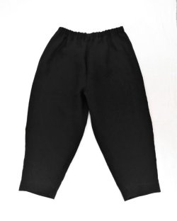 画像5: 麻パンツBLACK-AND-WHITE SKETCH PANTS(BLACK)