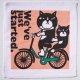 ハンドタオル「猫と自転車」
