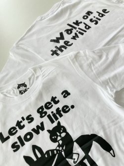 画像2: ビッグTシャツ「猫とロバ」ホワイト