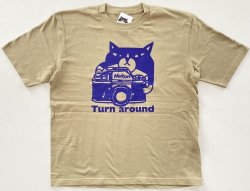 画像1: ビッグTシャツ「猫とカメラ」サンドカーキ