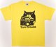 Tシャツ「猫とカメラ」イエロー
