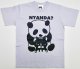 Tシャツ「猫とパンダ」フロストパープル