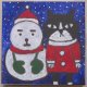 ファブリックパネル「Let's build a snowman」