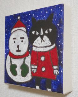 画像2: ファブリックパネル「Let's build a snowman」