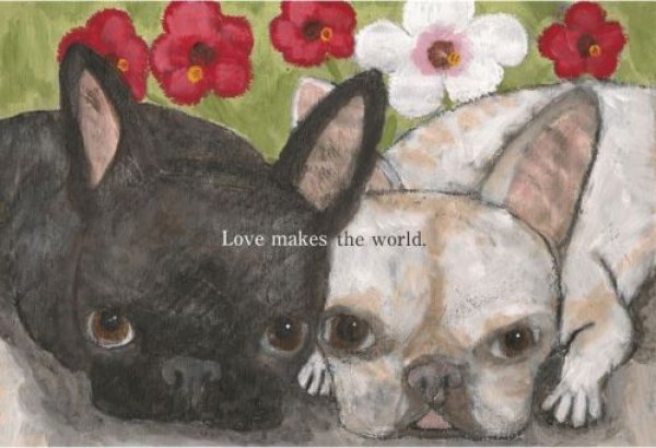 画像1: オリジナルポストカード(Love makes the world) (1)