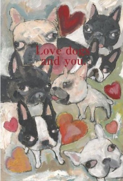 画像1: オリジナルポストカード(Love dogs and you) (1)