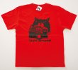 画像1: Tシャツ「猫とカメラ」ハイレッド (1)