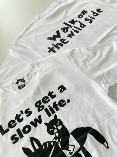 画像3: ビッグTシャツ「猫とロバ」ホワイト