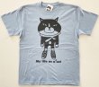 画像1: Tシャツ「My life as a★cat」アシッドブルー (1)