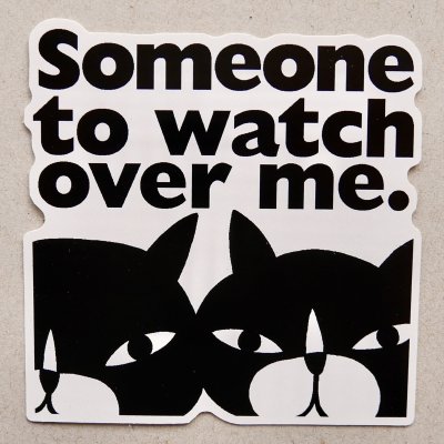 画像1: ステッカー「Some one to watch over me.」