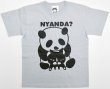 画像1: Tシャツ「猫とパンダ」フロストブルー (1)