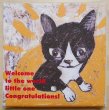 画像1: ファブリックパネル「Welcome to the world little one Congratulations!」 (1)